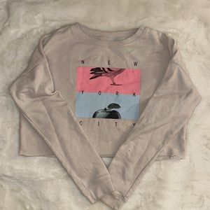 Aeropostale cropped New York City sweater